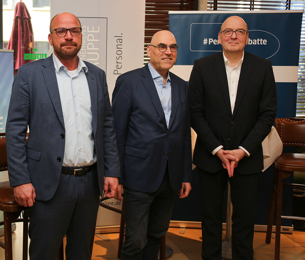 von links: Sven Kramer, Geschäftsführer der PEAG Holding GmbH, Prof. Dr. Wolfgang Schroeder, Fachgebietsleiter, Universität Kassel, Fachbereich Gesellschaftswissenschaften, und Dr. Hans-Peter Klös, Geschäftsführer und Leiter Wissenschaft, IW Köln