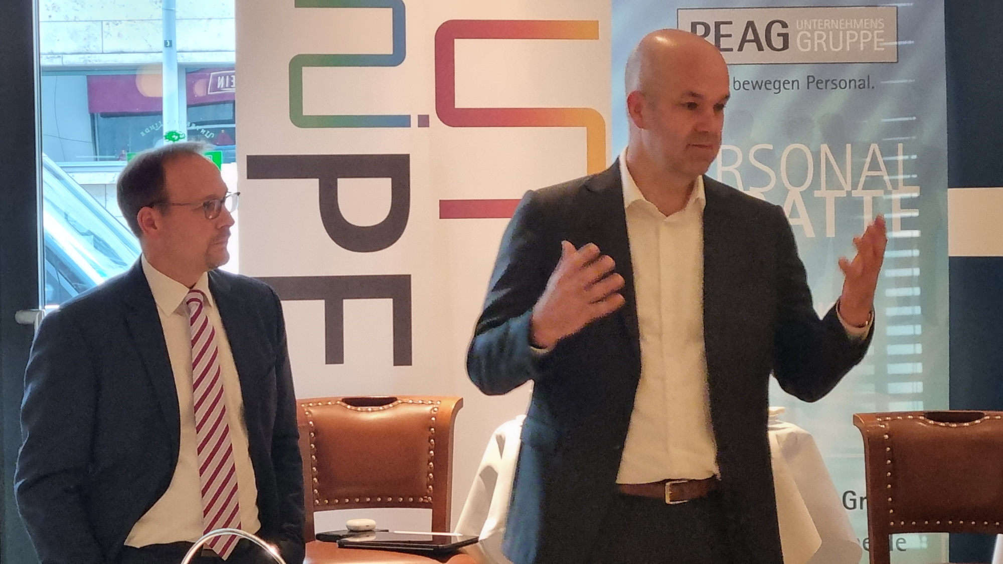 von links: FDP-Bundestagsabgeordneter Karsten Klein und Professor Marcel Fratzscher (DIW) 