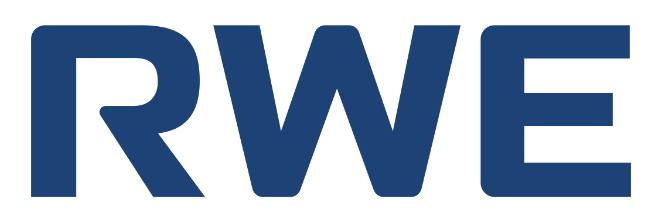 Das Bild zeigt das Logo der Firma RWE, ein Kunde der PEAG Personal