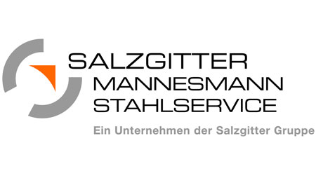 Das Bild zeigt das Logo der Firma Salzgitter Mannesmann Stahlservice, ein Kunde der PEAG Personal