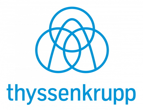 Das Bild zeigt das Logo der Firma thyssenkrupp, ein Kunde der PEAG Personal