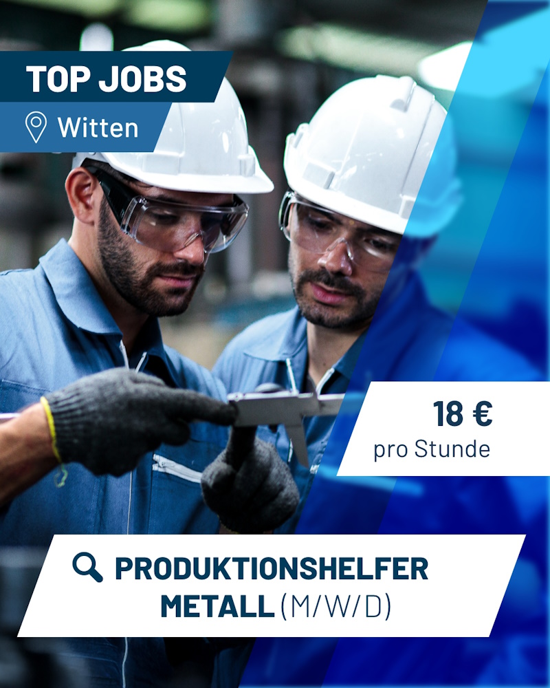 PEAG Personal sucht Produktionshelfer Metall in Witten