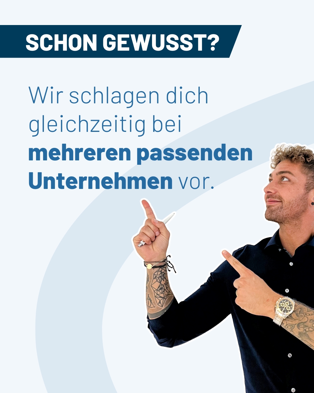 Bei PEAG Personal erhöhen wir deine Chancen auf den passenden Job, indem wir dich gleichzeitig bei mehreren passenden Unternehmen vorschlagen