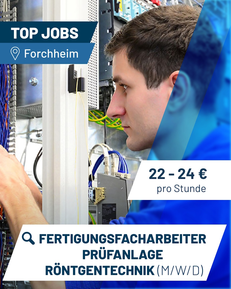 PEAG Personal Forchheim Fertigungsfacharbeiter Prüfanlage Röntgentechnik