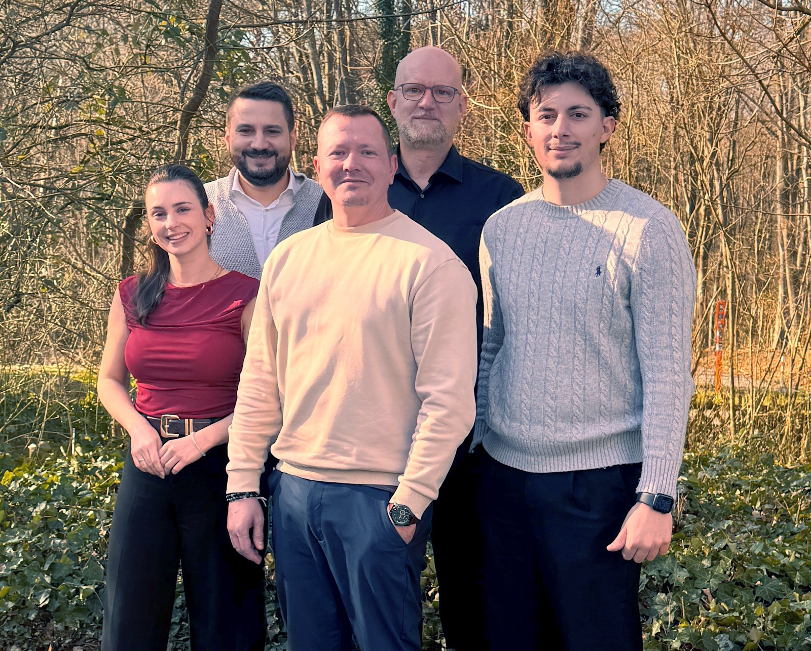 Unser PEAG Personal-Team in Nürnberg (von links): Key Account Managerin Anastasia Thim, Account Manager Marc-Aurel Vermeer, Key Account Manager Ronny Neubert, Holger Knetsch, Mitglied der Geschäftsleitung, und Account Manager Antonij Mihajloski