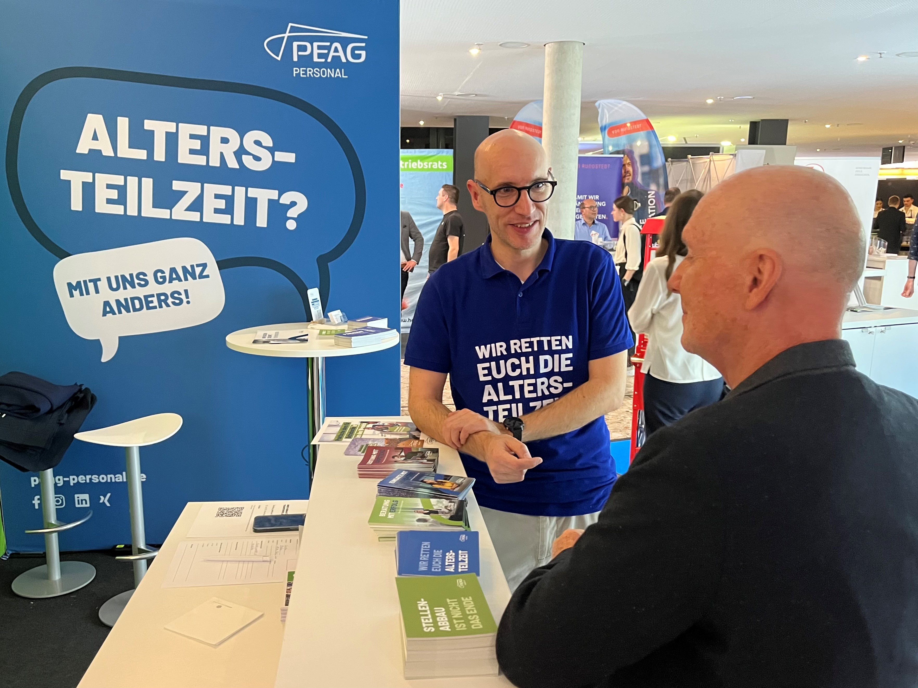 PEAG Personal Experte Dennis Diederich beim Deutschen BetriebsräteTag in Bonn.