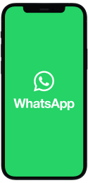Das Bild zeigt das stilisierte Display eines Smartphones. Es weißt darauf hin, dass bei PEAG Personal eine Bewerbung über WhatsApp möglich ist.
